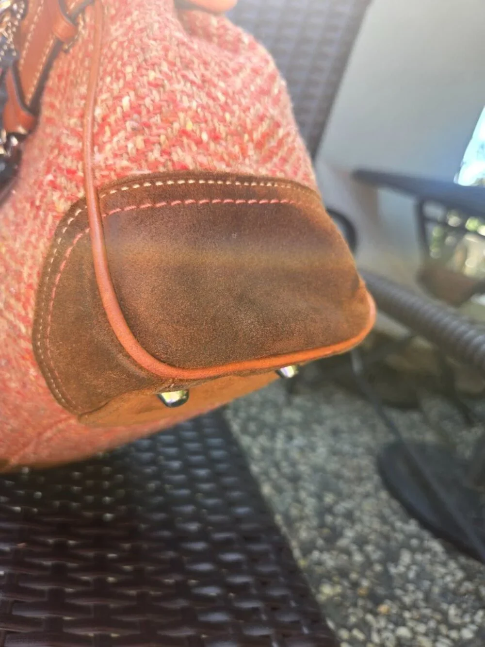 Coach Hamptons Herringbone Satchel F111215